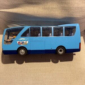 Playmobil bus Blue Toy with driver fun park